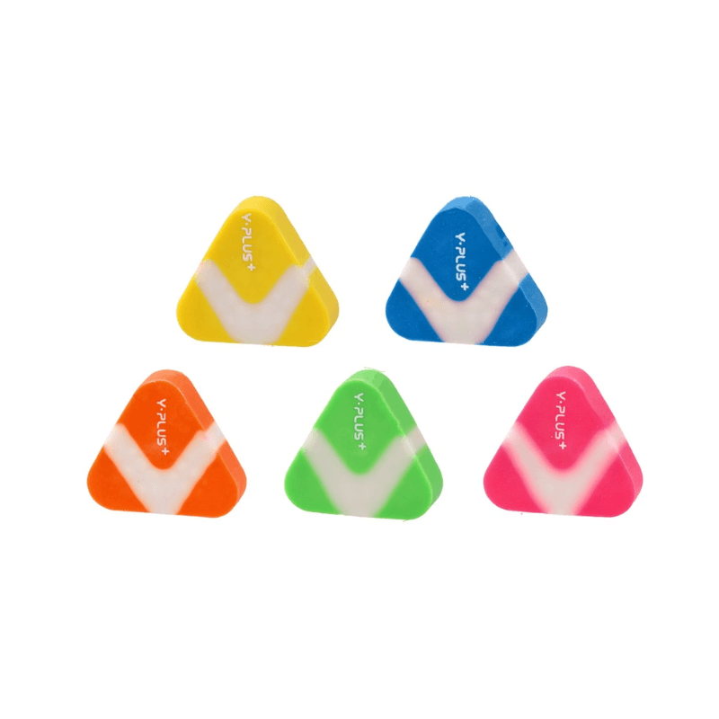 Y-Plus+ Fluo Triangle Eraser – 1Pcs