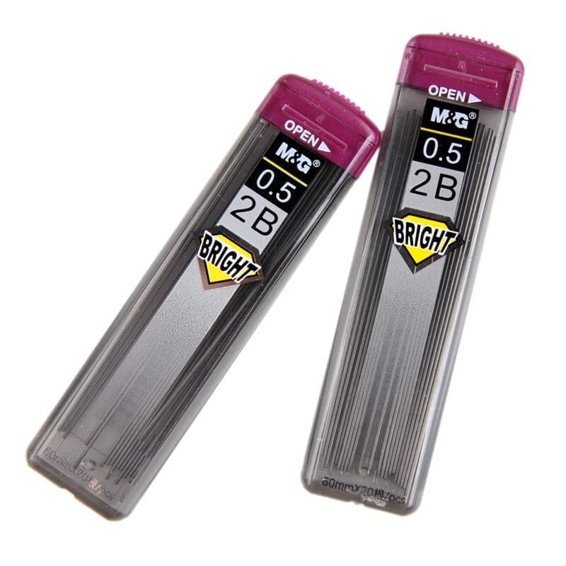 M and G Pencil Refill for Machanical Pencil - 2B - 0.5Mm (1 Box 20 Refill)